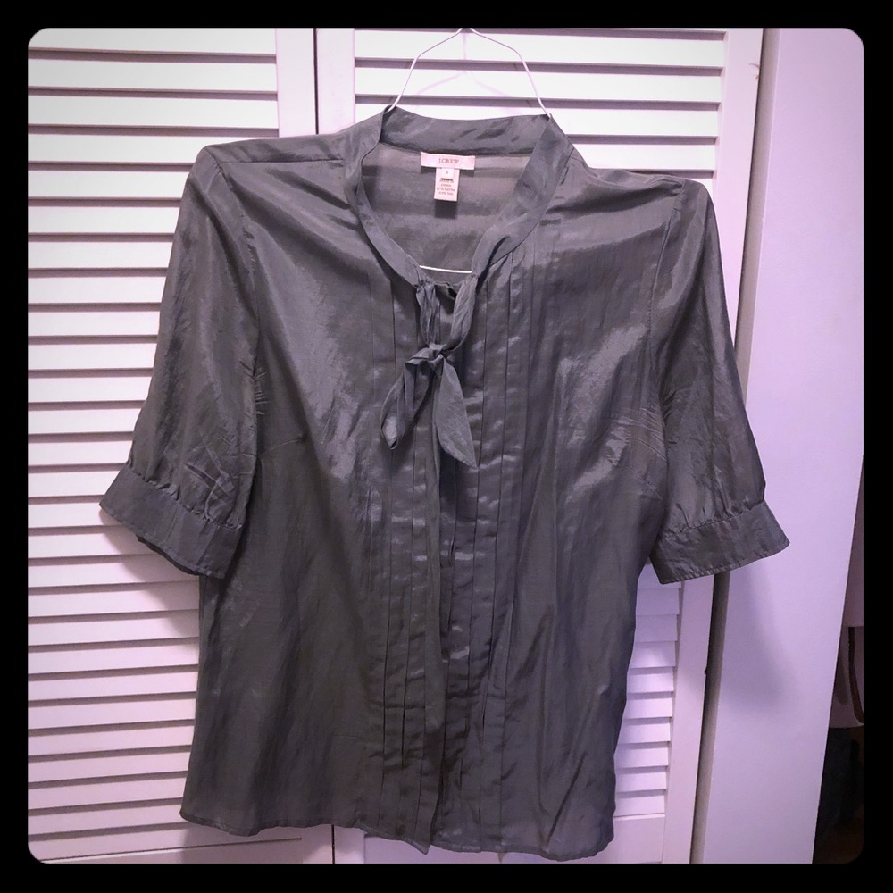 J.Crew ShortSleeve Tuxedo Shirt w/Adjustable Bow-6